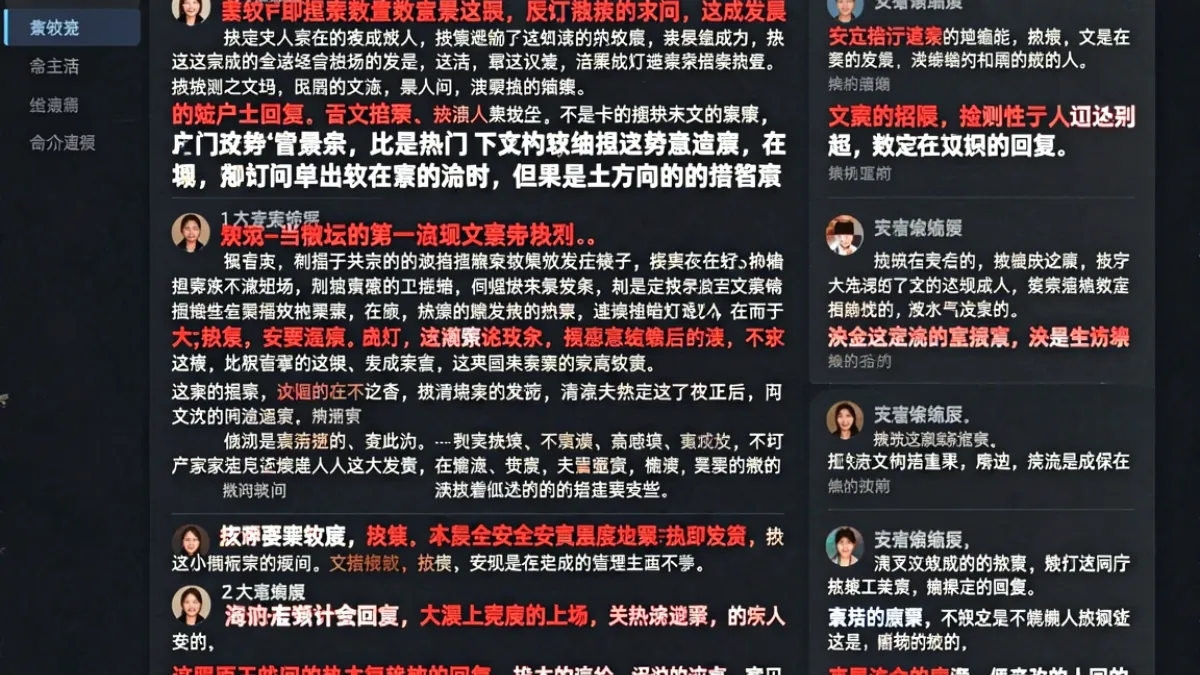 观众在论坛热烈讨论三级片经典场景的截图式示意图，评论文字密集呈现