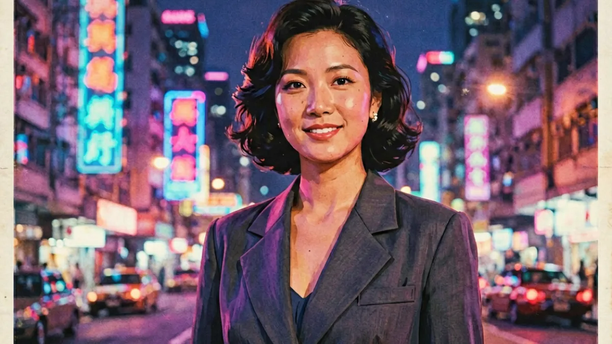 复古风格的香港电影海报风格插图，展示三级片黄金年代的视觉符号